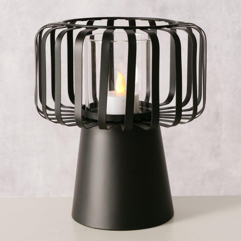 Load image into Gallery viewer, Boltze home windlicht zwart 18x18x21cm
