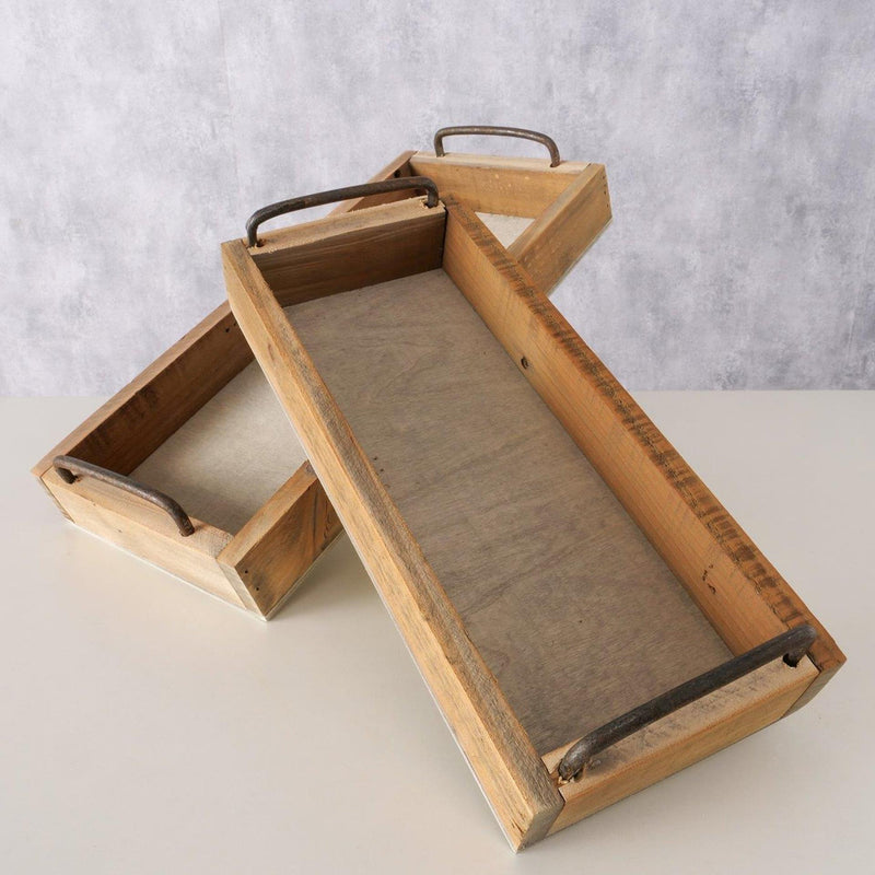Load image into Gallery viewer, Boltze home dienblad hout 2-delig
