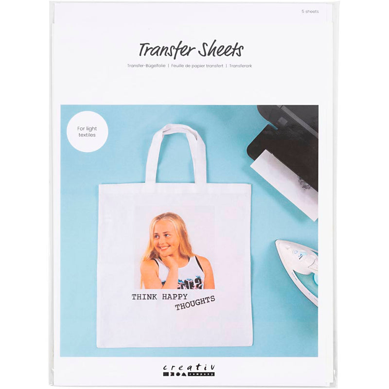 Load image into Gallery viewer, Creativ company https: www.cchobby.nl transfer-vellen-vel-21-5x28-cm-voor-licht-textiel-transparant-5-vel-1-doos
