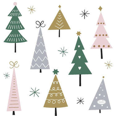 Duni servetten noel trees 33x33cm