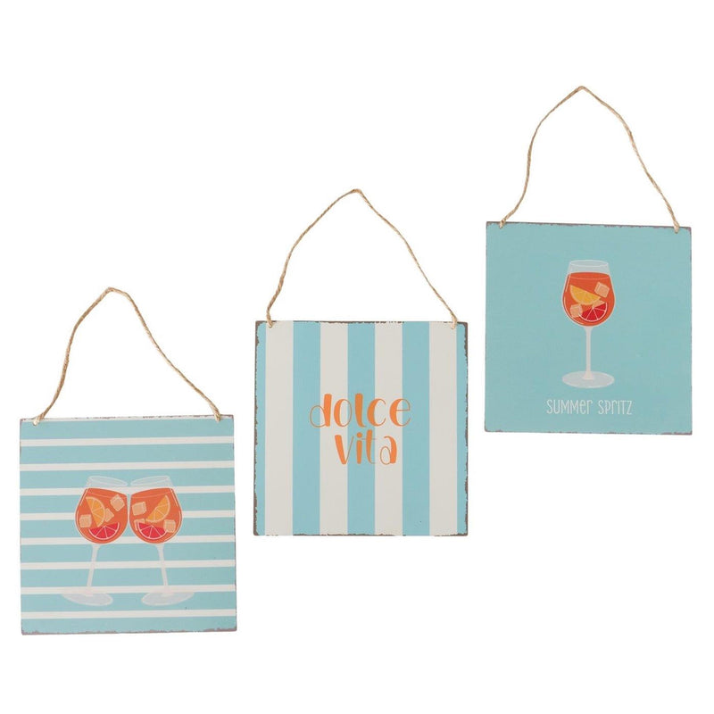 Load image into Gallery viewer, Boltze home wandbord summer spritz 20x20x0,5cm 3 assorti
