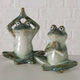Boltze home figuur steffo kikker 11,5x7,5x14cm 2 assorti
