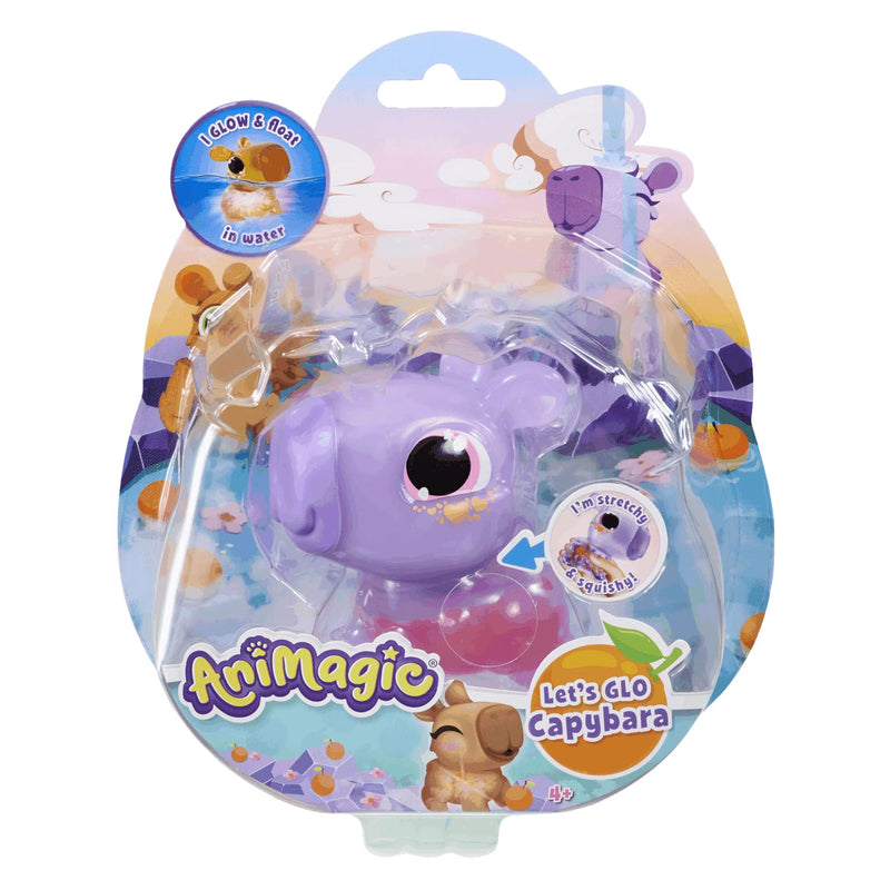 Load image into Gallery viewer, Goliath animagic let's glo capybara purple - speelfiguur - lichtgevende capybara
