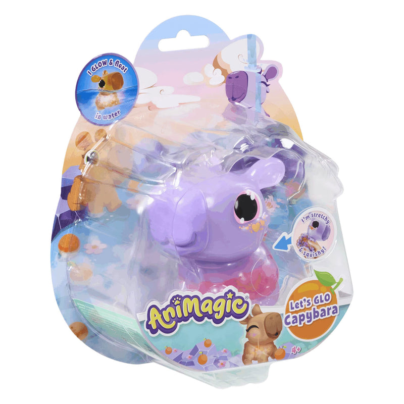 Load image into Gallery viewer, Goliath animagic let's glo capybara purple - speelfiguur - lichtgevende capybara
