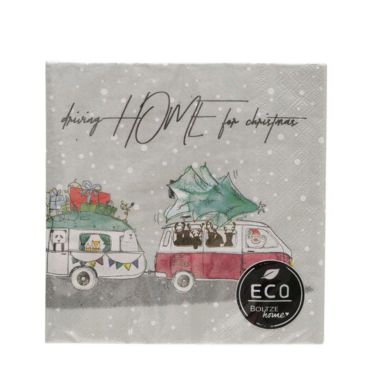 Boltze home servetten camper gerecycled papier 33cm