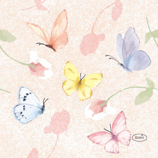 Duni servetten sweet peach 24x24cm