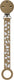 Nattou silicone - fopspeenketting met universele bevestiging - 21 cm - mokka patroon