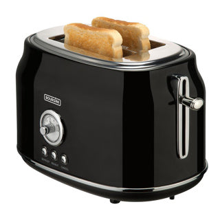 Load image into Gallery viewer, Bourgini broodrooster retro toaster black
