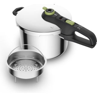 Tefal p25807 secure 5 trendy snelkookpan 6 liter met stoommand