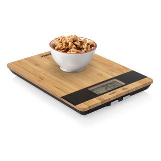 Princess 492944 keukenweegschaal – digitaal - stijlvol bamboe – 1g tot 5kg - tarra functie