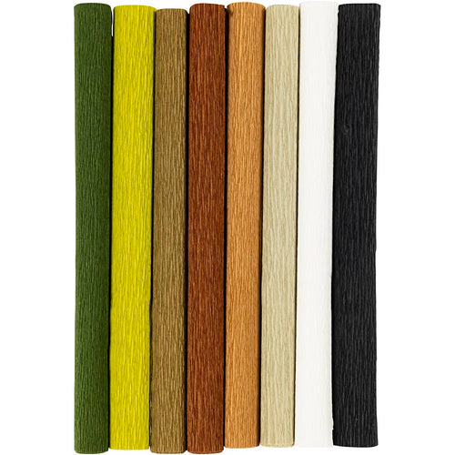 Creativ company crêpepapier, vel 25x60 cm, crêpe-verhouding: 180%, 105 gr, naturel, 8 vel 1 doos
