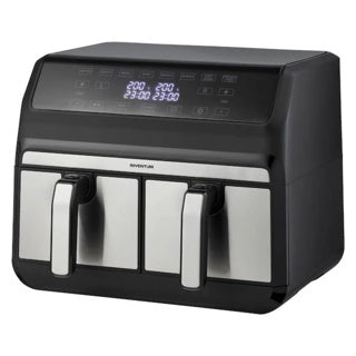 Inventum hetelucht friteuse gf800hld dubbel 2x 4l zwart 1700w