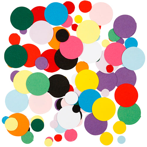 Creativ company karton mozaiek, rond, d 10+15+20 mm, 180 gr 1 doos