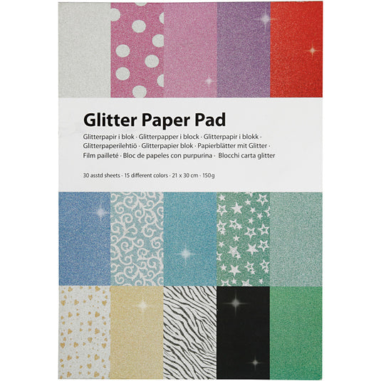 Creativ company https: www.cchobby.nl glitterpapier-blok-a4-vel-210x297-mm-150-gr-30-vel-1-stuk