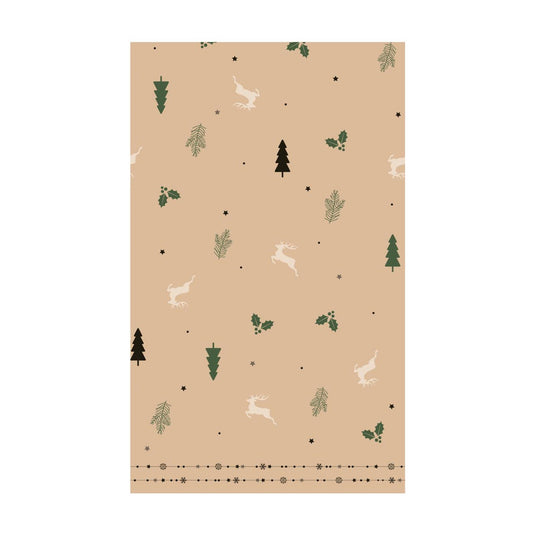 Duni tafellaken natural yuletid 220cm