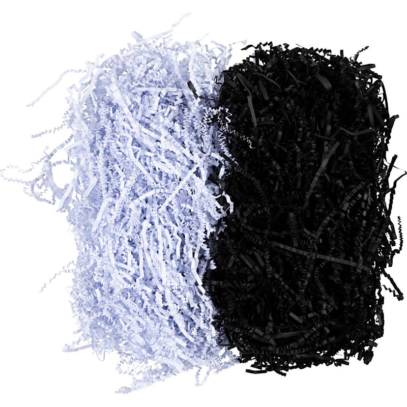 Load image into Gallery viewer, Https: www.cchobby.nl crinkle-papier-l-25-30-cm-b-3-mm-zwart-wit-2x50-gr-1-doos
