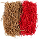 Crinkle papier, l: 25-30 cm, b: 3 mm, bruin, rood, 2x50 gr 1 doos