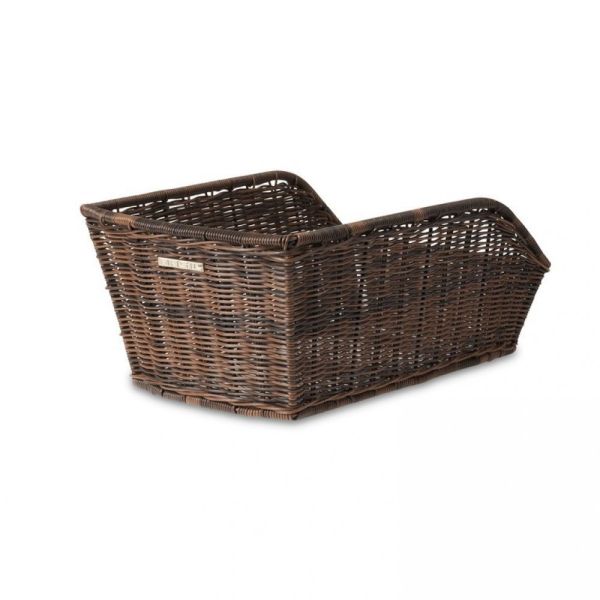 Load image into Gallery viewer, Basil Cento Rattan Look - fietsmand - achterop -bruin
