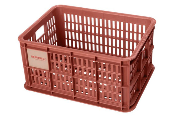 basil bicycle crate s - small - 17.5 liters - red