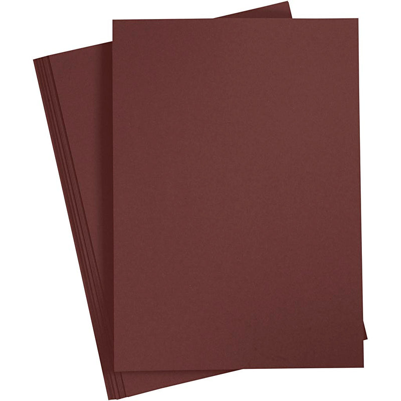 Load image into Gallery viewer, Creativ company gekleurd karton, a4, vel 210x297 mm, 180 gr, donkerbruin, 20 vel 1 doos
