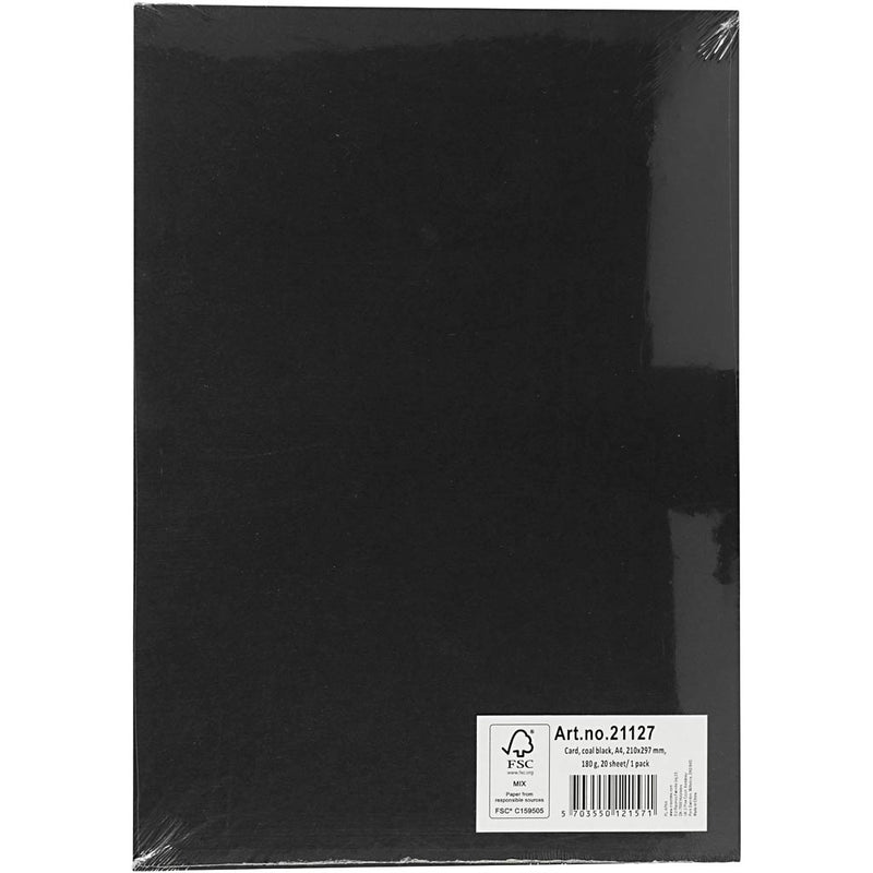 Load image into Gallery viewer, Creativ company https: www.cchobby.nl karton-a4-vel-210x297-mm-180-gr-zwart-20-vel-1-doos
