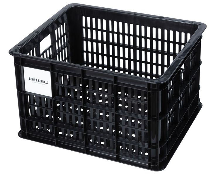 basil bicycle crate m - medium - 29.5 liters - black