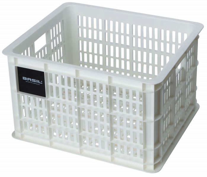 basil bicycle crate m - medium - 29.5 liters - white