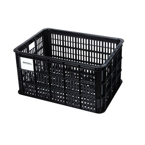 basil bicycle crate l - large - 40 liters - black