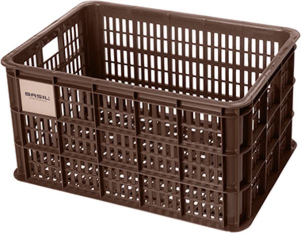 basil bicycle crate l - large - 40 liters - brown