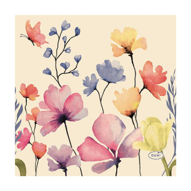 Duni servetten floral haven 3-laags tissue 24x24cm