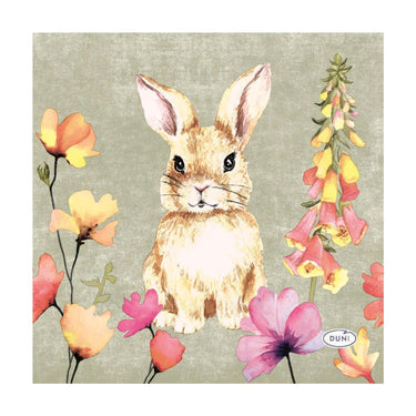 Duni servetten floral friends 3-laags tissue 24x24cm