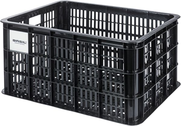 basil bicycle crate mik l - large - 40 liters - black