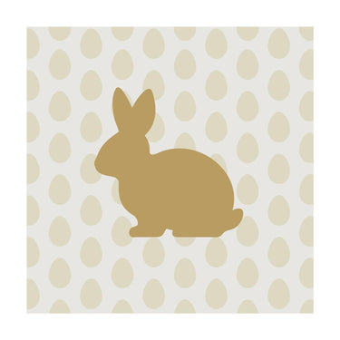 Duni servetten golden bunny 3-laags tissue 33x33cm