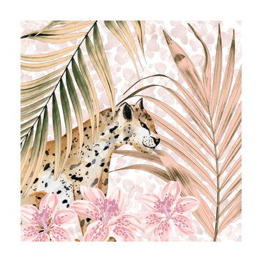 Duni servetten wild palms 3-laags tissue 24x24cm
