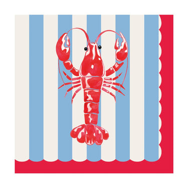 Duni servetten crayfish tide 3-laags tissue 33x33cm