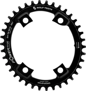 Wolf tooth components elliptical 110 bcd asymmetric 4-arm chainring for shimano