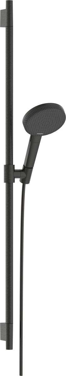 Hansgrohe raindance alive select s - doucheset - ecosmart waterbesparend - select-knop bediening - 125mm maat - 3 straalfuncties - brushed black chrome