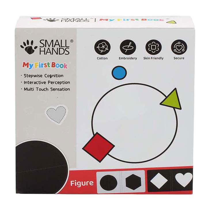 Afbeelding laden in galerijviewer, My first book - small hands vormen stoffen babyboekje - 0-12m
