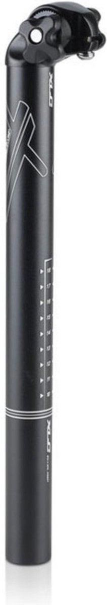 Xlc sp-r04 zadelpen - comp - 31.6x250mm - aluminium - setback - zwart