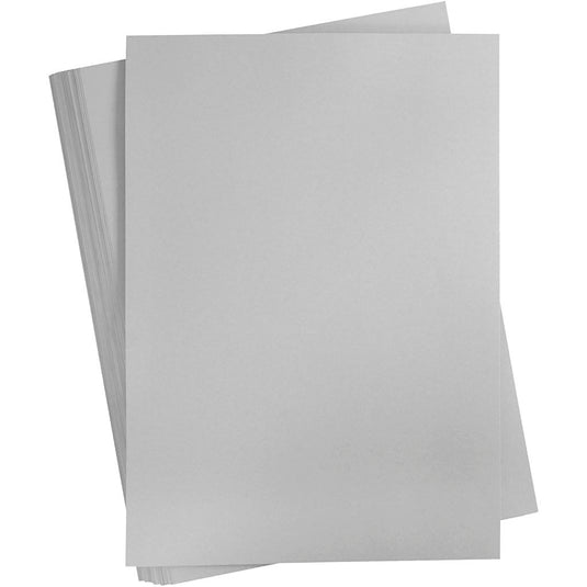 Gekleurd karton, a2, vel 420x594 mm, 180 gr, grijs, 100 vel 1 doos