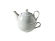Cosy trendy tea for one green lines