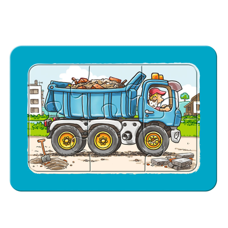 Load image into Gallery viewer, Ravensburger graafmachine, tractor en kiepauto- my first puzzels -3x6 stukjes - kinderpuzzel
