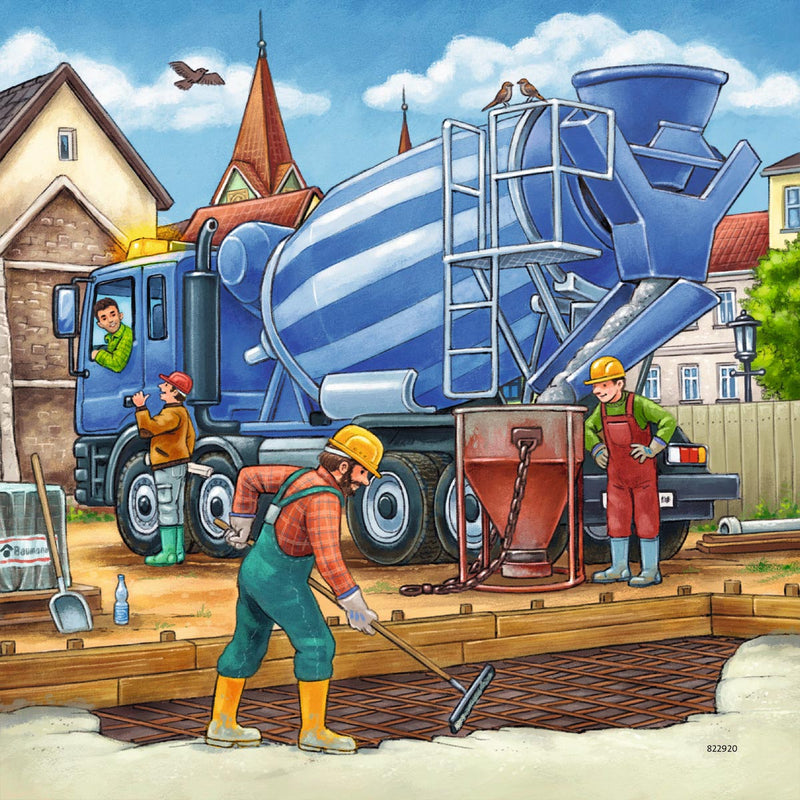 Load image into Gallery viewer, Ravensburger grote bouwvoertuigen 3x49
