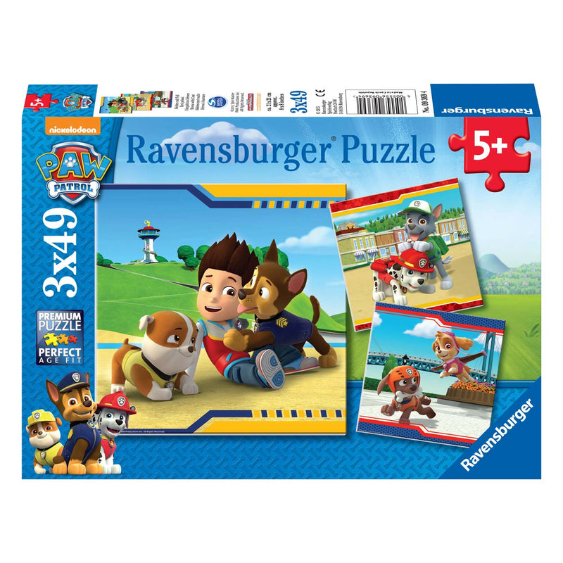 Load image into Gallery viewer, Ravensburger paw patrol puzzel - helden met vacht, 3x49st.
