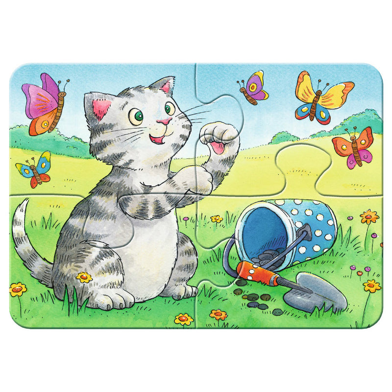 Load image into Gallery viewer, Ravensburger schattige huisdieren- my first puzzels -2+4+6+8 stukjes - kinderpuzzel
