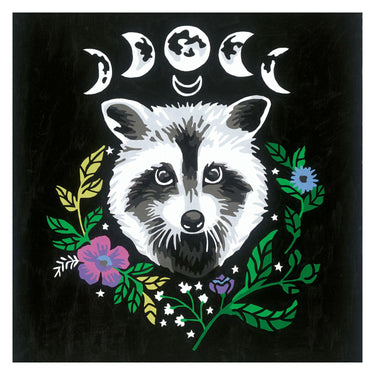 Ravensburger pixie cold edition raccoon - schilderen op nummer voor volwassenen