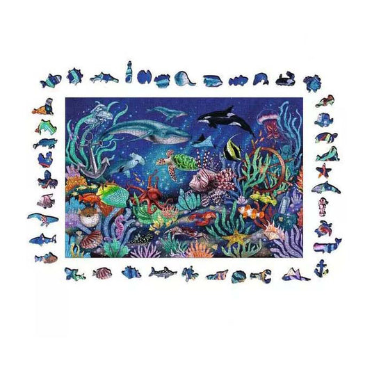 Ravensburger houten puzzel onder de zee, 500st.