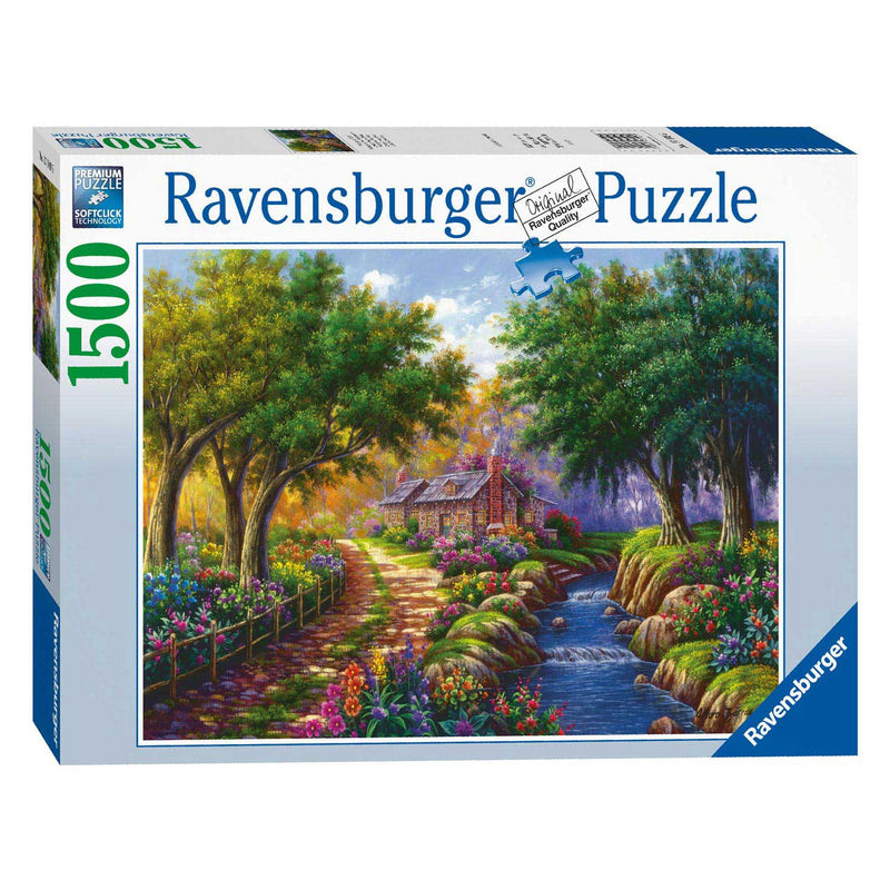 Load image into Gallery viewer, Ravensburger Puzzel Cottage bij de Rivier, 1500st.
