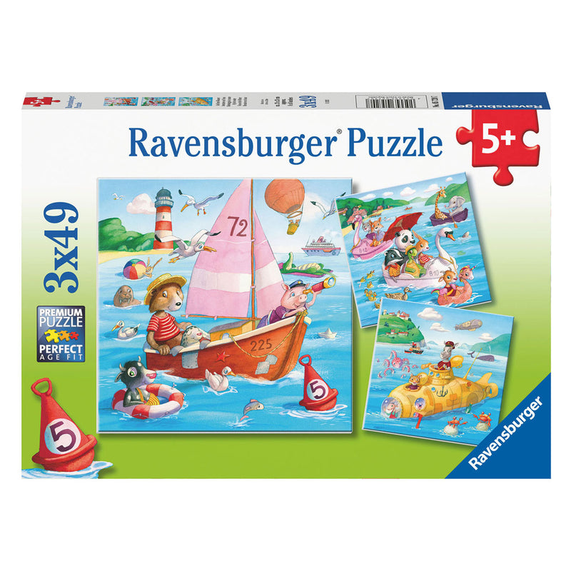Load image into Gallery viewer, Ravensburger - Watervoertuigen Legpuzzel 3x49st.
