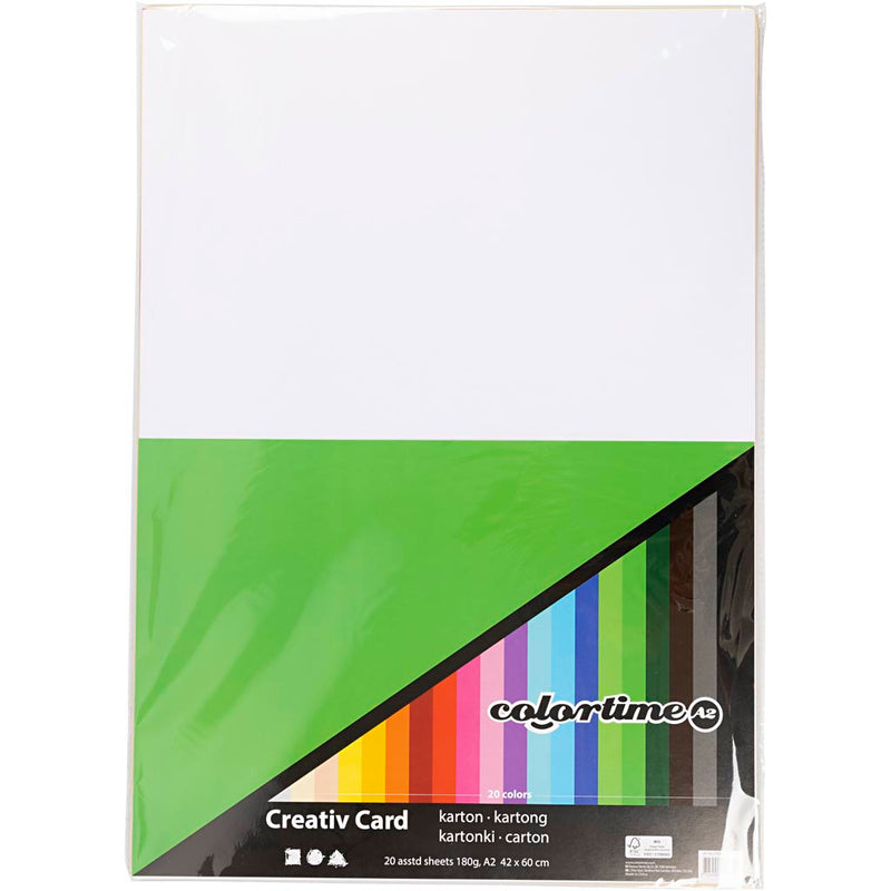 Load image into Gallery viewer, Https: www.cchobby.nl gekleurd-karton-a2-vel-420x594-mm-180-gr-diverse-kleuren-20-div-vellen-1-doos
